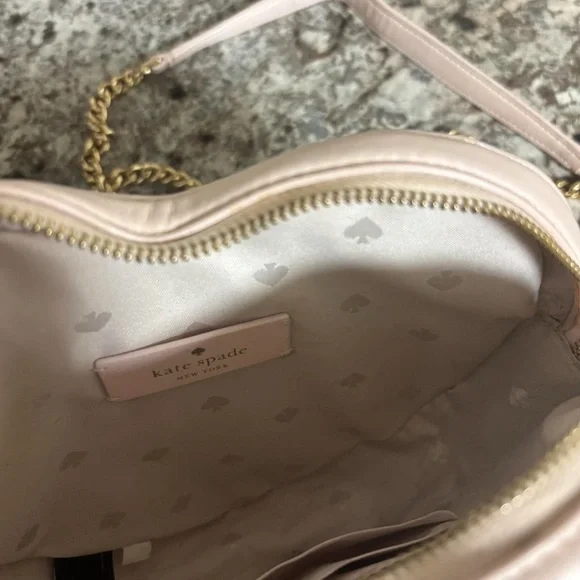 Kate Spade Cream Quilted Heart Crossbody Bag - Picture 6 of 7